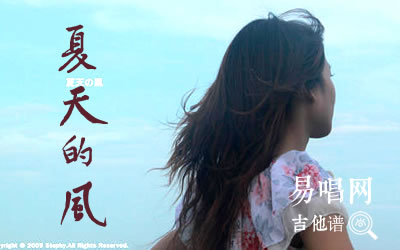 夏天的风吉他谱-温岚六线谱原版-C调弹唱谱高清完整版