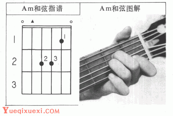 吉他左手技巧_吉他和弦指法标记图文教学