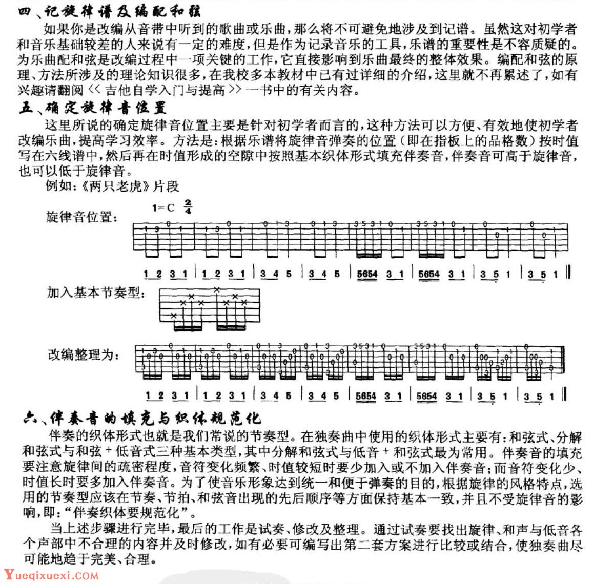 吉他独奏曲改编步骤