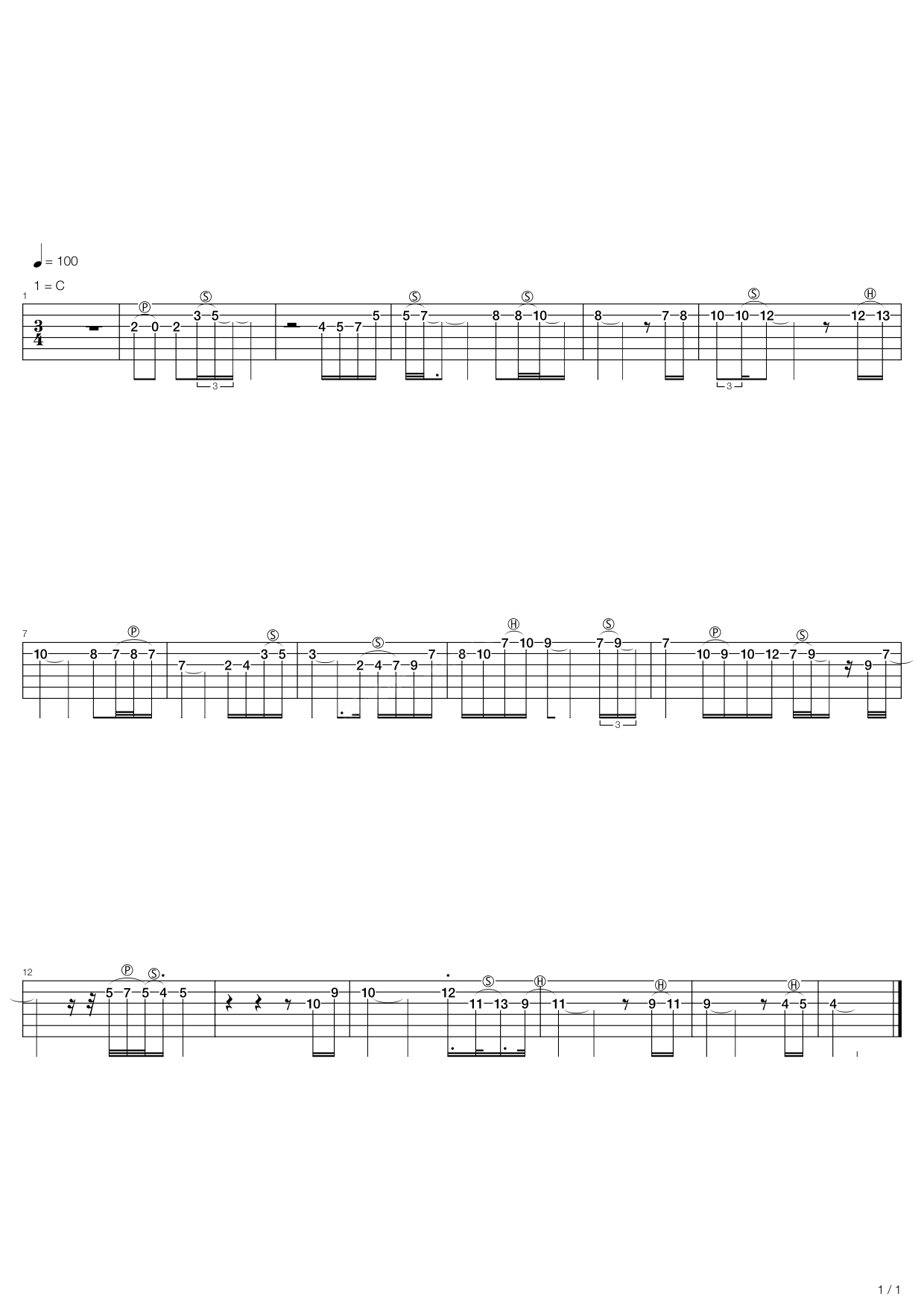乏味吉他谱-周传雄六线谱原版-高清简单图片谱
